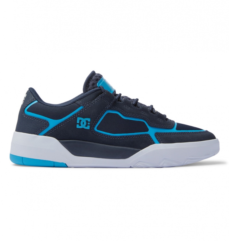 Navy / Blue / White DC Shoes DC Metric S - Leather Skate Shoes | 213DKHMSW