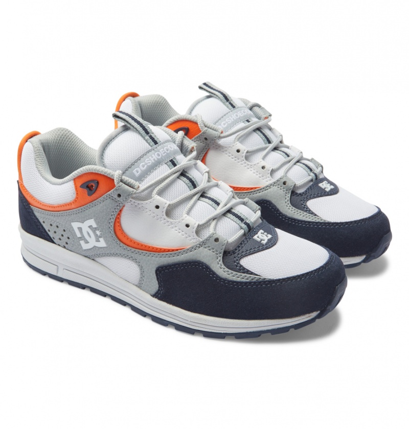 Navy / Orange DC Shoes Kalis Lite - Leather Shoes | 752RCYIUP