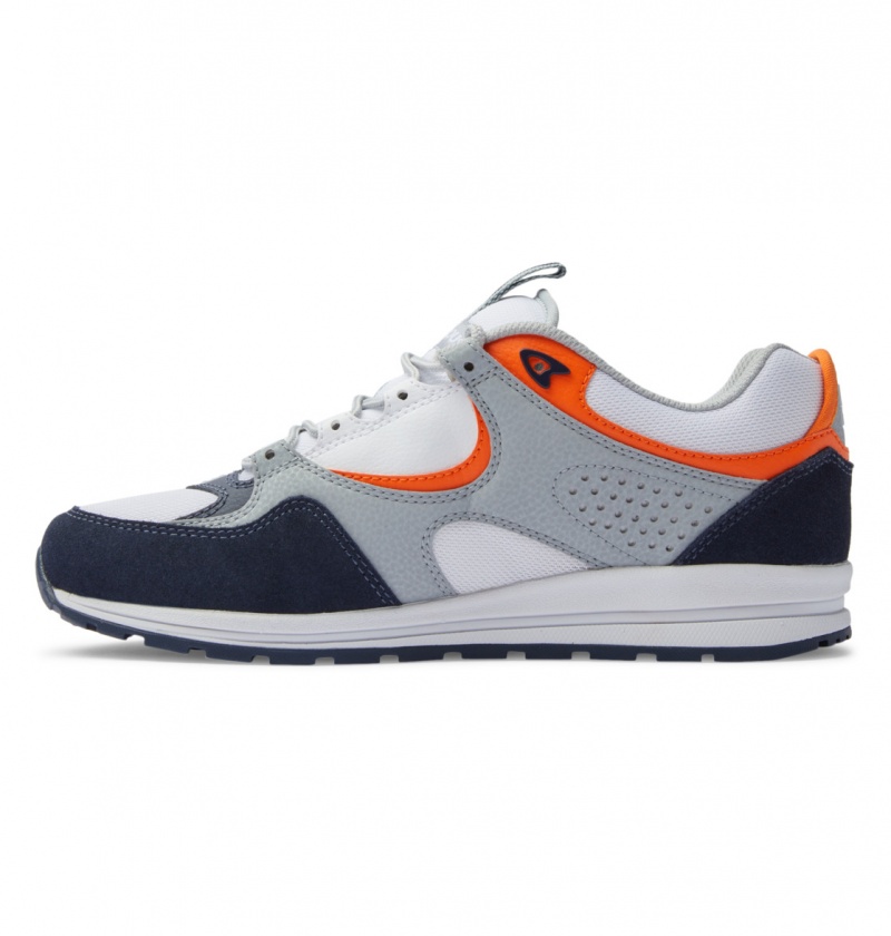 Navy / Orange DC Shoes Kalis Lite - Leather Shoes | 752RCYIUP