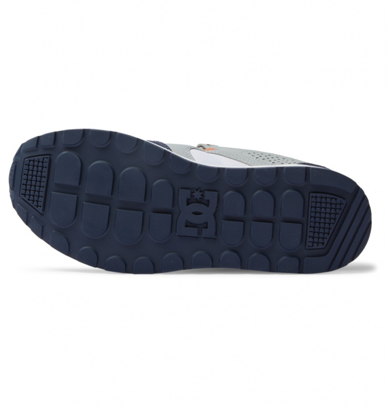 Navy / Orange DC Shoes Kalis Lite - Leather Shoes | 752RCYIUP