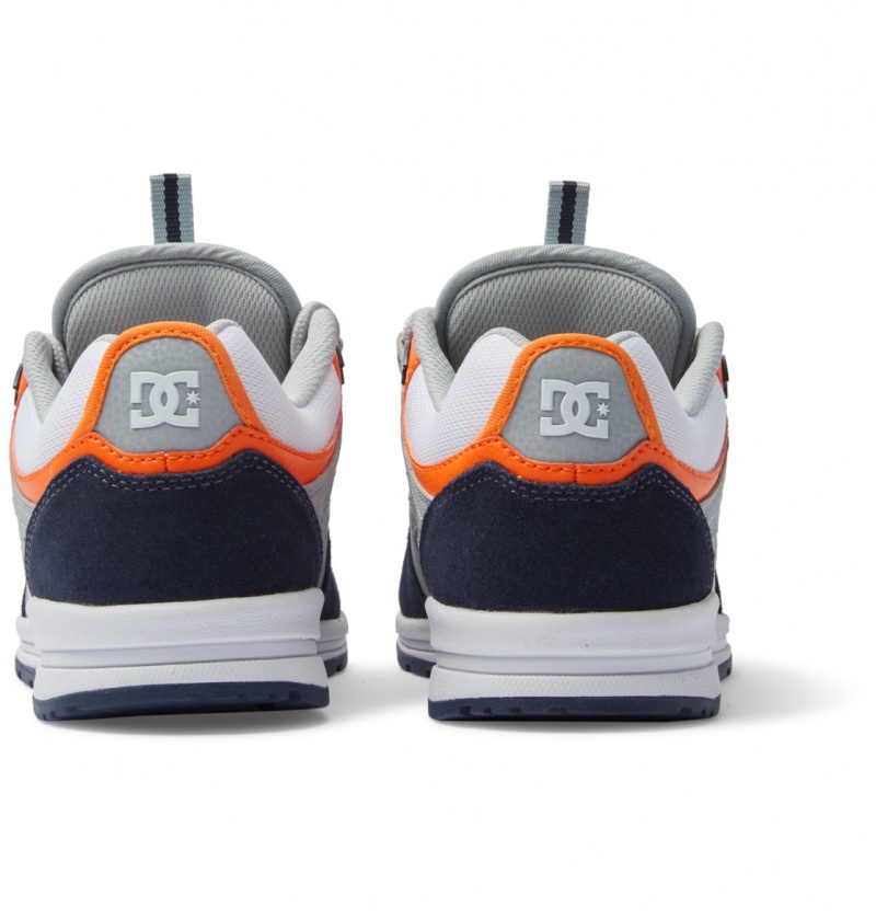 Navy / Orange DC Shoes Kalis Lite - Leather Shoes | 752RCYIUP