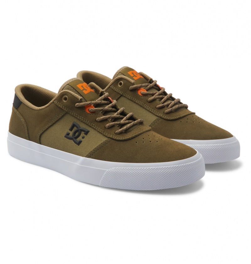 Olive Camo DC Shoes Teknic - Leather Shoes | 069TJRKNX