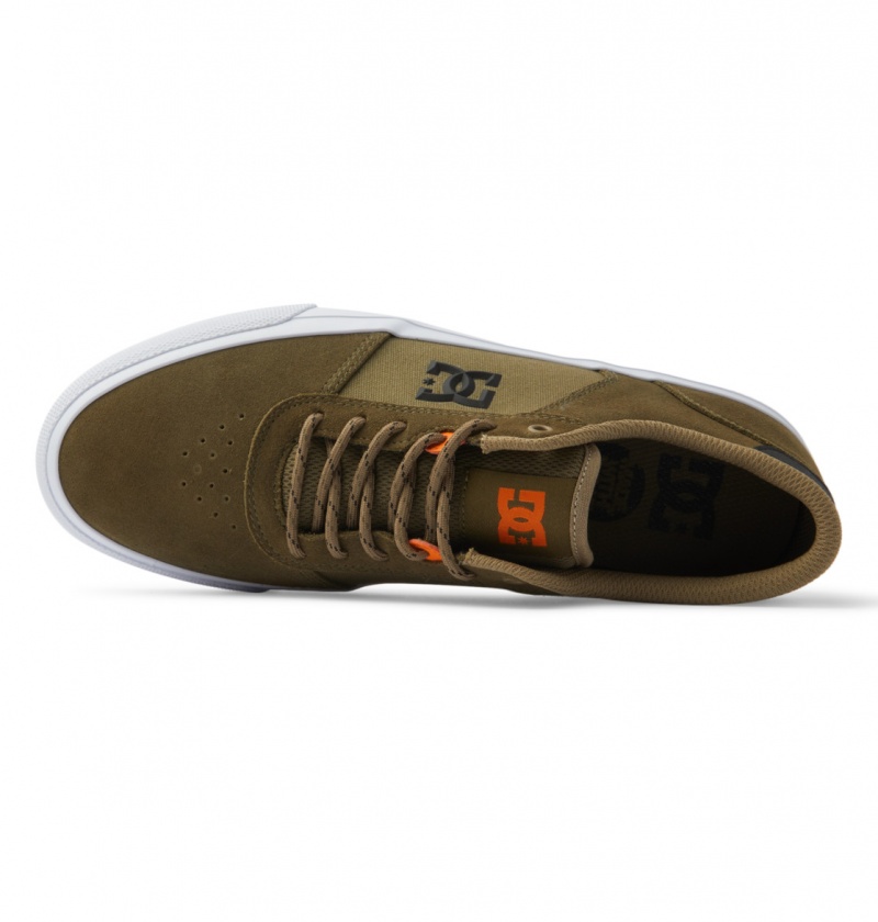 Olive Camo DC Shoes Teknic - Leather Shoes | 069TJRKNX