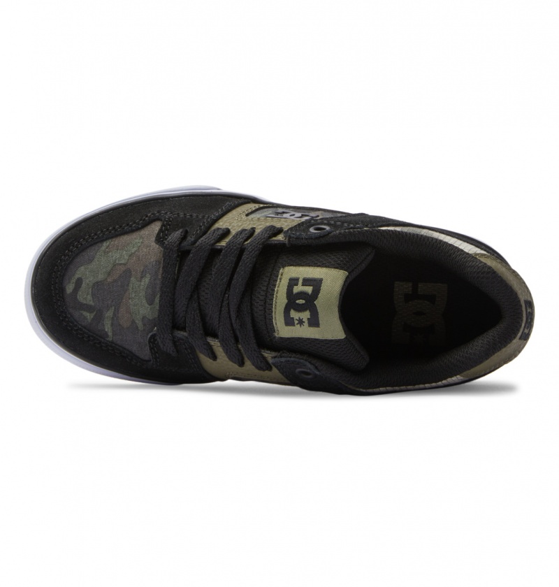 Olive Camouflage DC Shoes Pure - Leather Shoes | 857FHVLBX