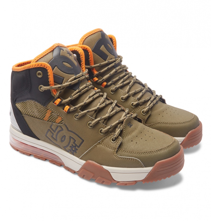 Olive / Black DC Shoes Versatile Hi WR - Lace-Up Boots | 834NMTSPV