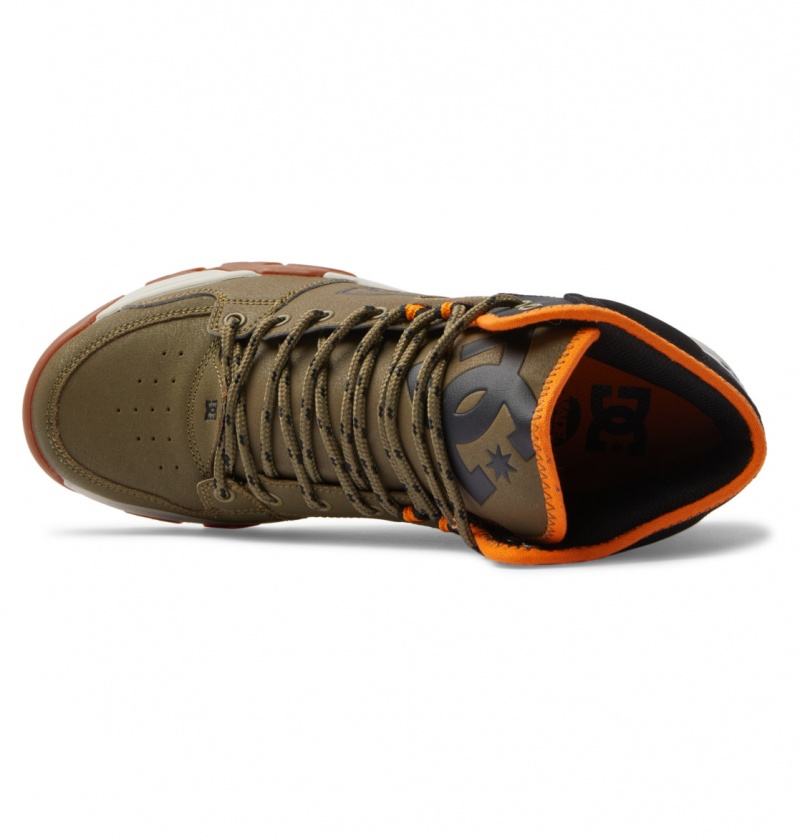 Olive / Black DC Shoes Versatile Hi WR - Lace-Up Boots | 834NMTSPV