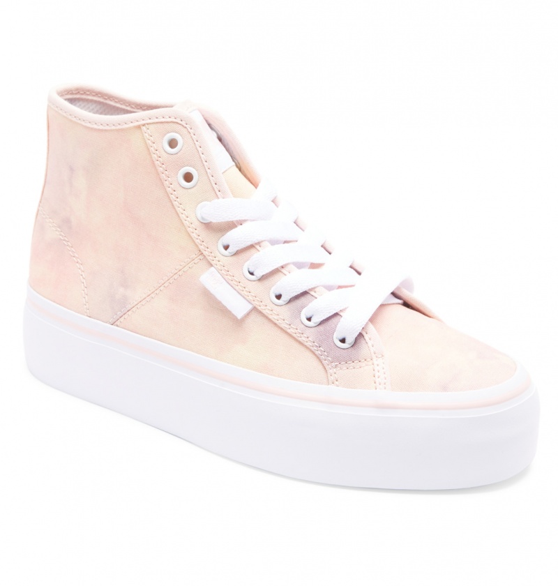 Peach Parfait DC Shoes Manual Hi Platform - High-Top Shoes | 896AJLTIF