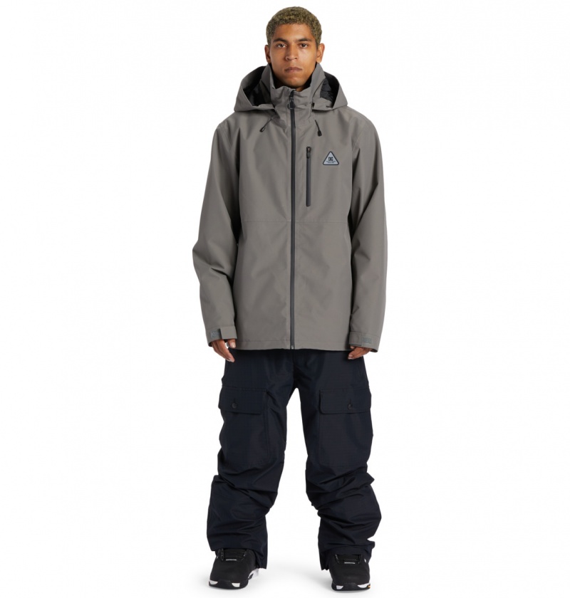 Pewter DC Shoes Basis 30K - Technical Snow Jacket | 019BLUJWQ