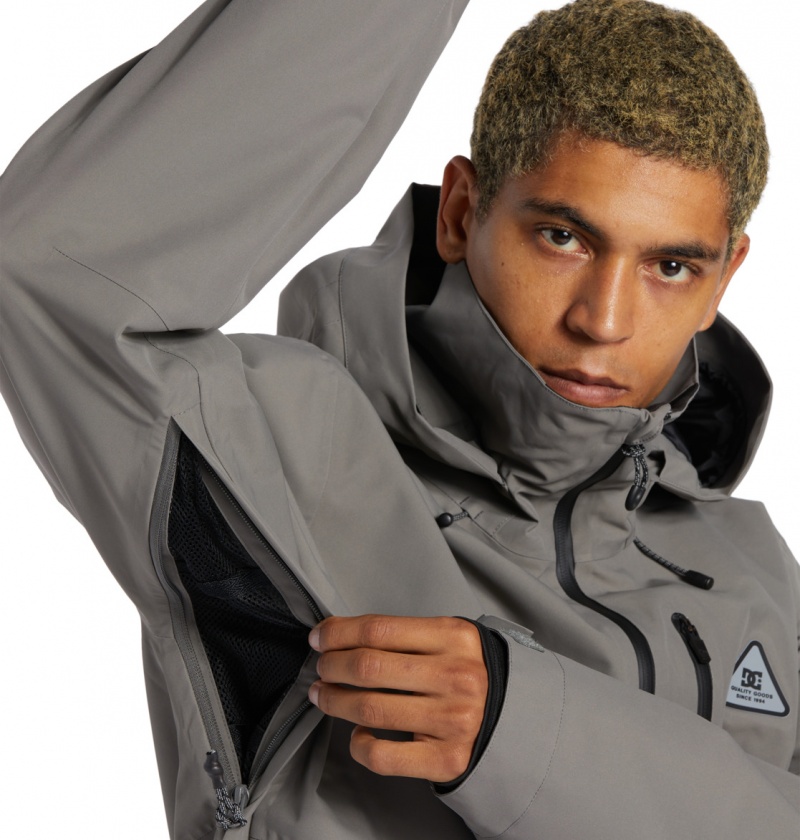 Pewter DC Shoes Basis 30K - Technical Snow Jacket | 019BLUJWQ