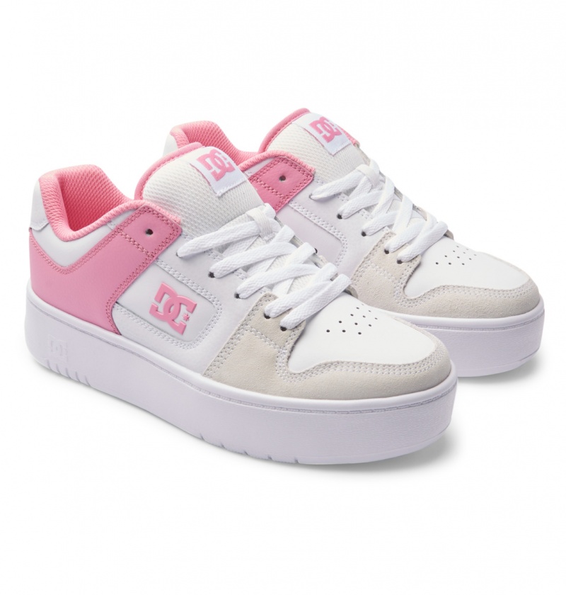 Pink / White DC Shoes Manteca 4 Platform - Flatform Shoes | 128WSNHVX