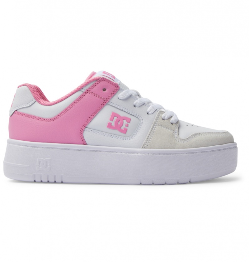 Pink / White DC Shoes Manteca 4 Platform - Flatform Shoes | 128WSNHVX