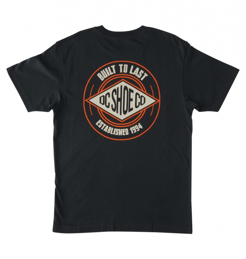 Pirate Black DC Shoes Built To Last - T-Shirt | 694XSUJBR