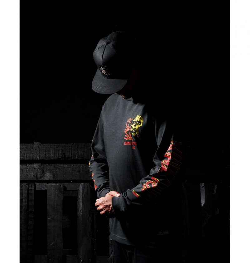 Pirate Black DC Shoes Slayer Seasons - Long Sleeve Top | 429KJAGDY