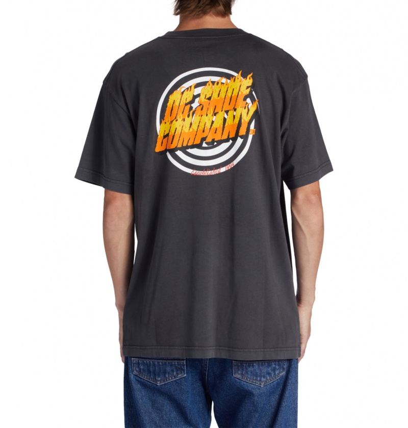 Pirate Black Enzyme Wash DC Shoes Burner - T-Shirt | 163SMKOBV