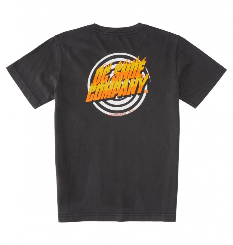 Pirate Black Enzyme Wash DC Shoes Burner - T-Shirt 10-16 | 762NCMEQW