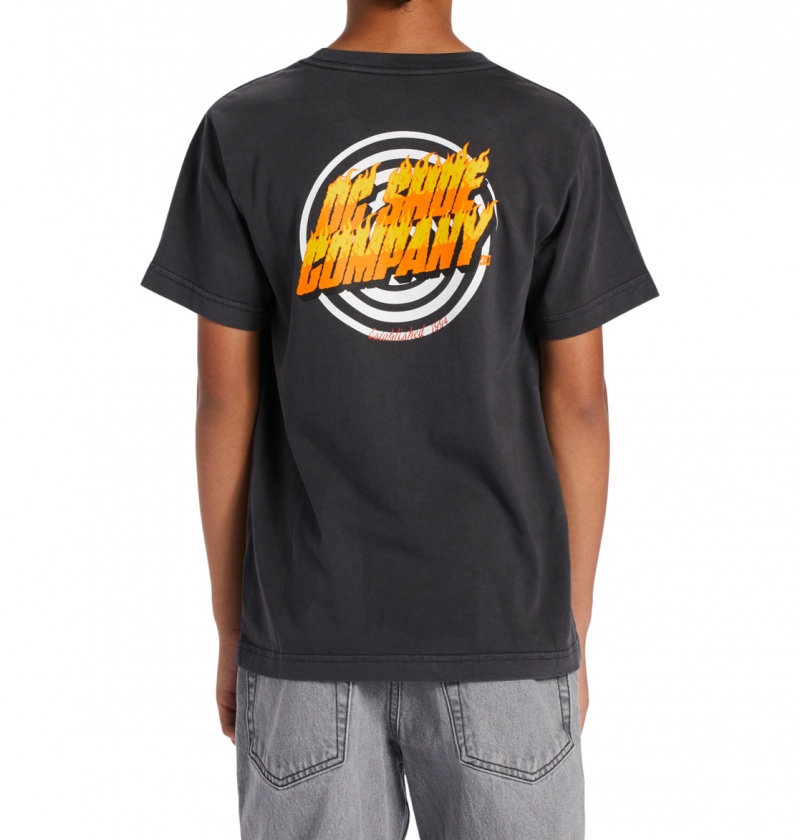 Pirate Black Enzyme Wash DC Shoes Burner - T-Shirt 10-16 | 762NCMEQW