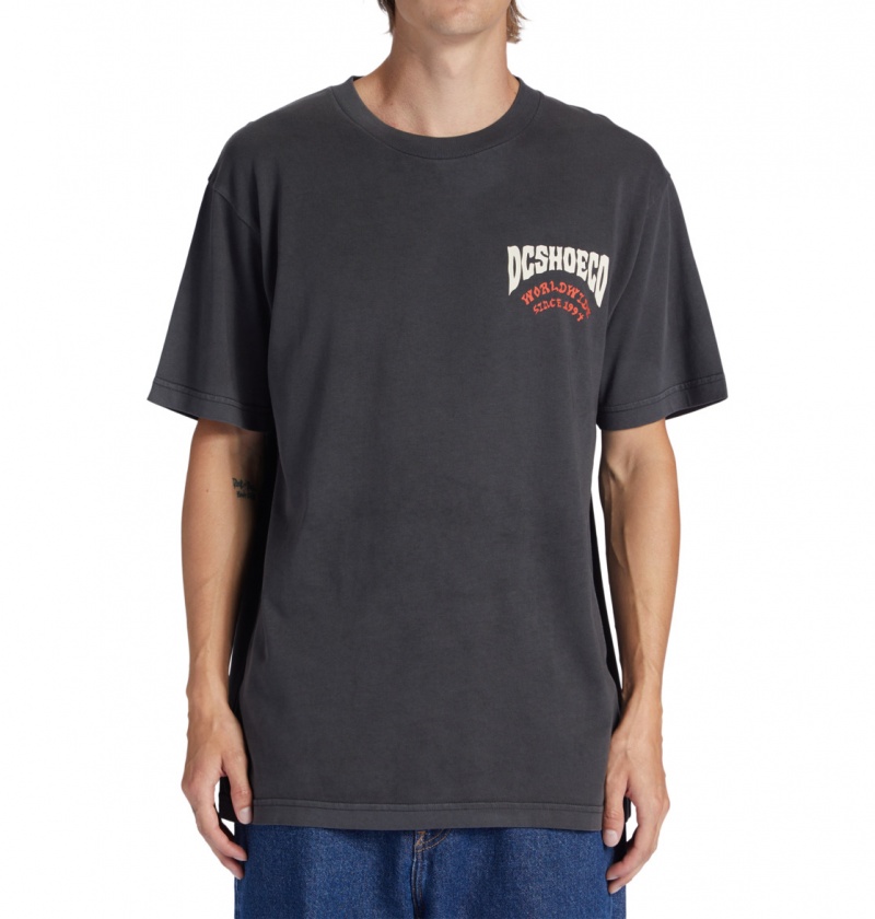 Pirate Black Enzyme Wash DC Shoes Defiant - T-Shirt | 325DSCYQE