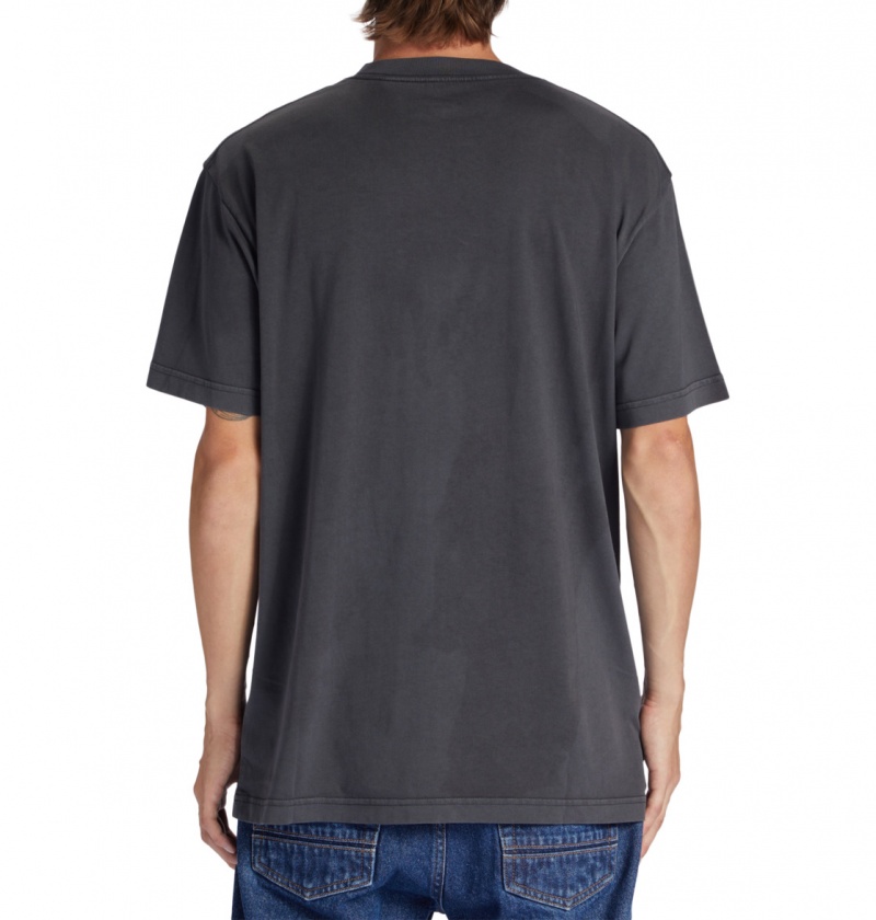 Pirate Black Enzyme Wash DC Shoes Tuition - T-Shirt | 286GTSWMV