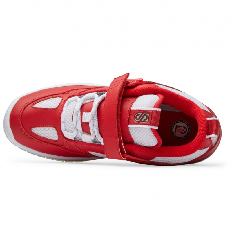 Red / White DC Shoes Js 1 - Leather Shoes | 937IPLNYX