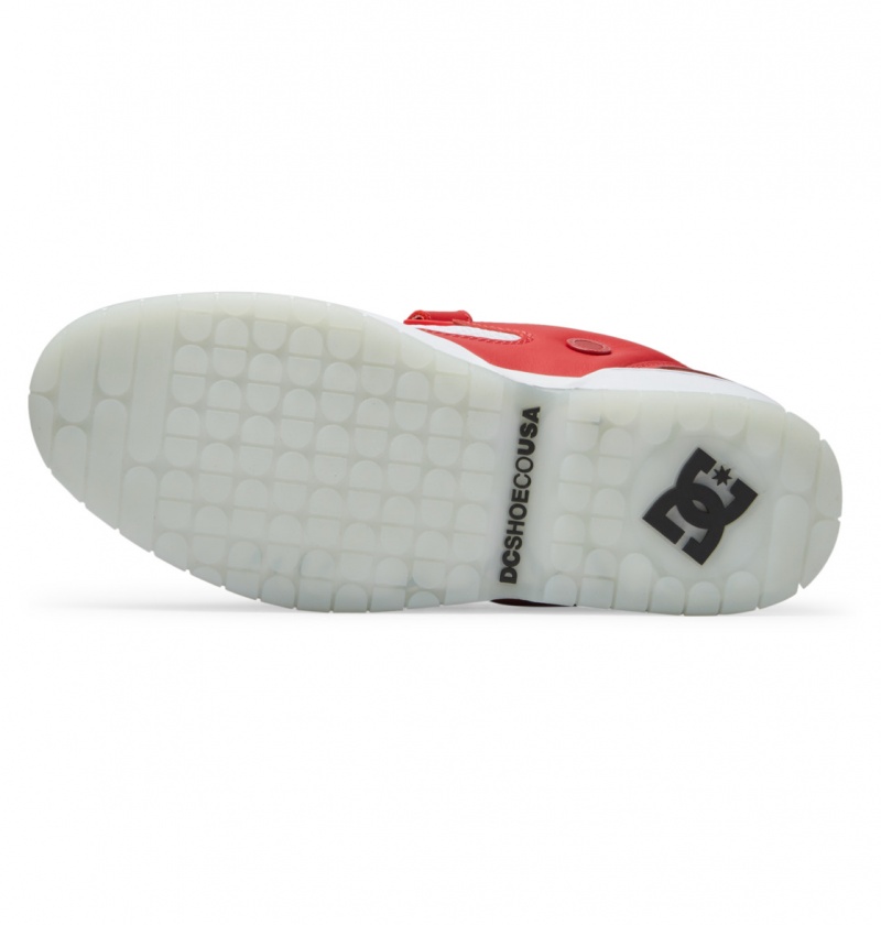 Red / White DC Shoes Js 1 - Leather Shoes | 937IPLNYX