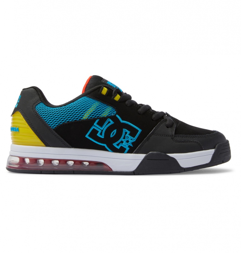 Shadow / Olympic Blue / Lime Green DC Shoes Versatile - Skate Shoes | 586NPGCUS