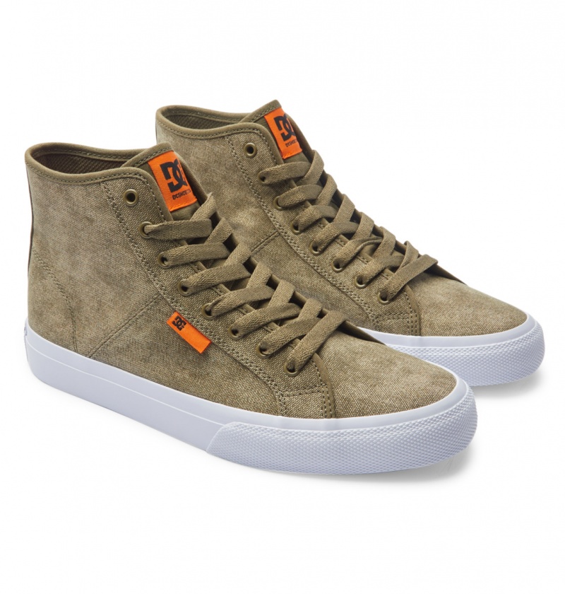 Washed Olive DC Shoes Manual - High-Top Shoes | 205VQEXCY