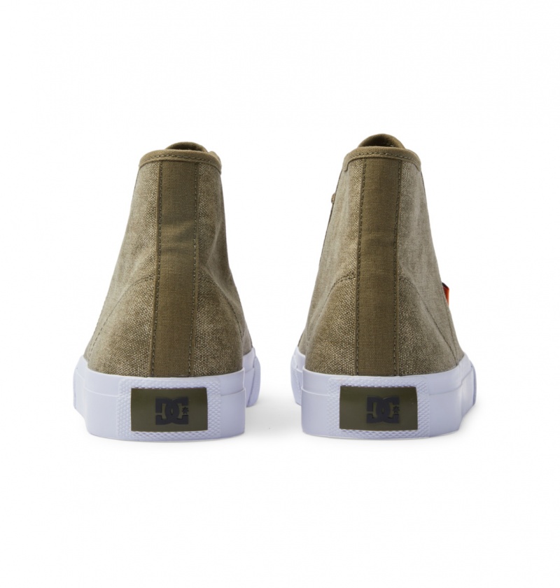 Washed Olive DC Shoes Manual - High-Top Shoes | 205VQEXCY