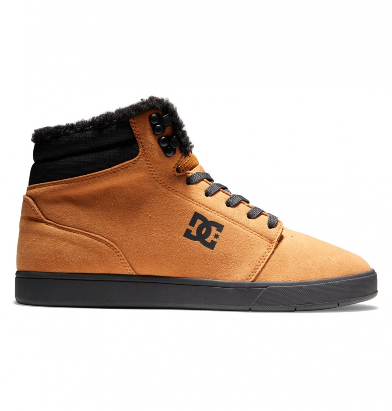 Wheat / Black DC Shoes Crisis 2 Hi Wnt - High Top Leather Winterized Shoes | 546AKQHCS