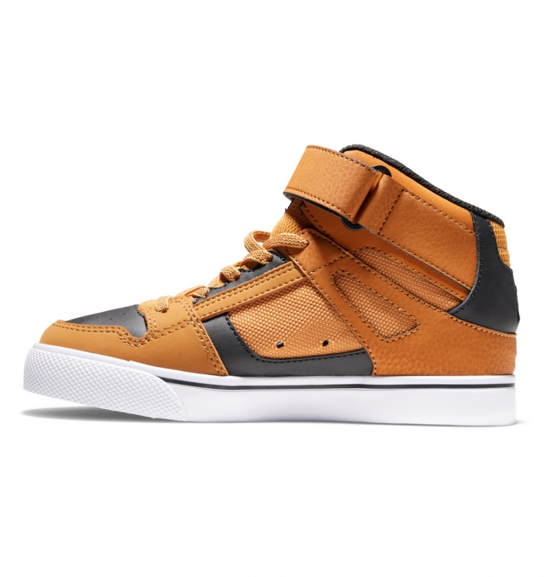 Wheat / Black DC Shoes Pure High-Top EV - High-Top Leather Shoes | 960UJPFLZ