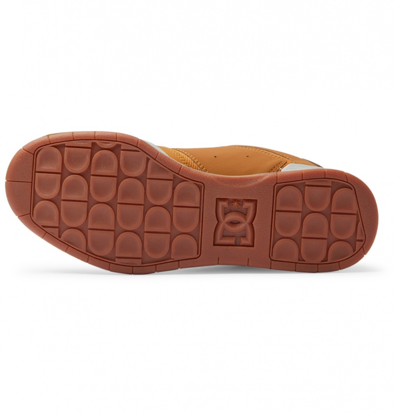 Wheat / Dk Chocolate DC Shoes Central - Leather Shoes | 825JBVHYD