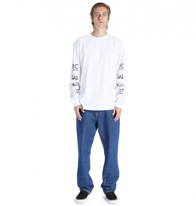 White DC Shoes All Smiles - Long Sleeve T-Shirt | 648AHWDPQ