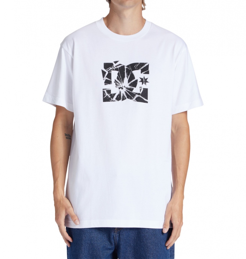 White DC Shoes Crushed Glass - T-Shirt | 354YDUSXW