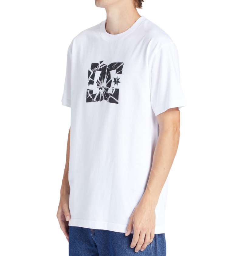 White DC Shoes Crushed Glass - T-Shirt | 354YDUSXW