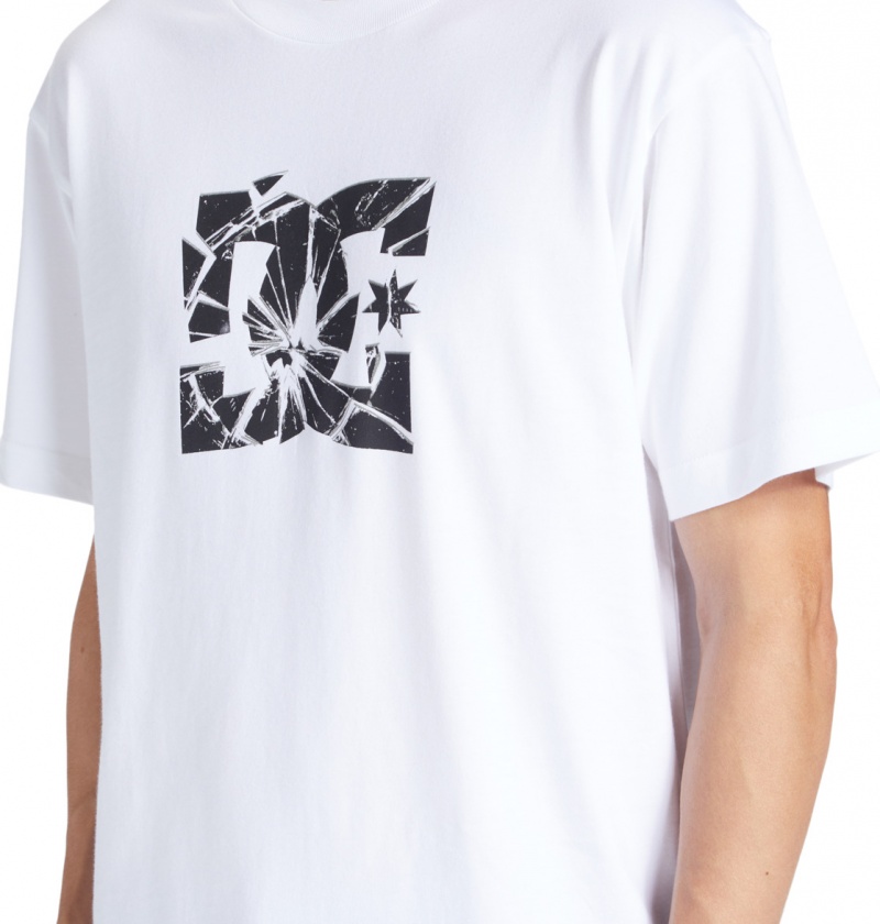 White DC Shoes Crushed Glass - T-Shirt | 354YDUSXW