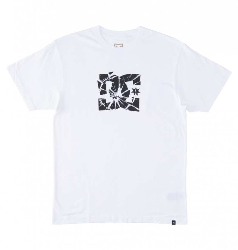 White DC Shoes Crushed Glass - T-Shirt | 354YDUSXW