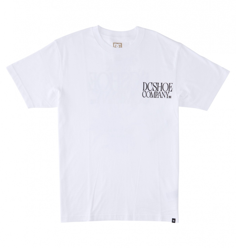 White DC Shoes Decline - T-Shirt | 059WPRTKH