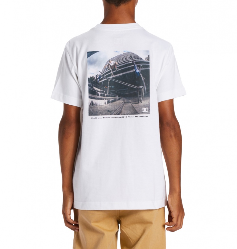 White DC Shoes Heikkila Sw 360 Flip - T-Shirt 10-16 | 165WKPRQS