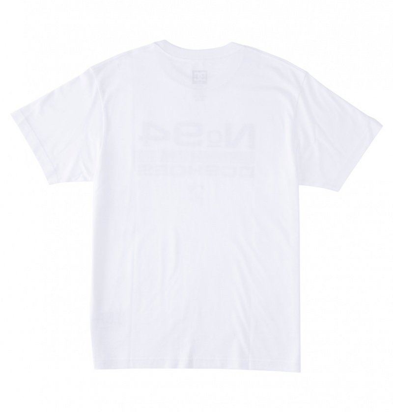 White DC Shoes Nine Four - T-Shirt | 032HPMOQC