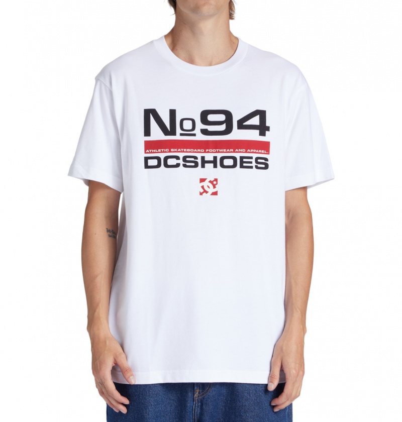 White DC Shoes Nine Four - T-Shirt | 032HPMOQC