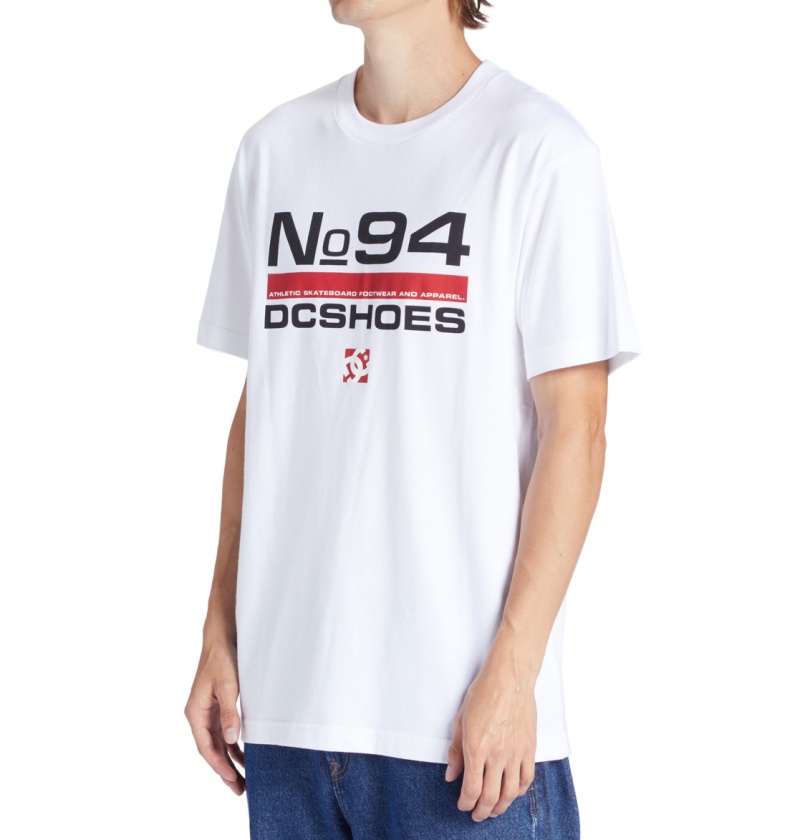 White DC Shoes Nine Four - T-Shirt | 032HPMOQC