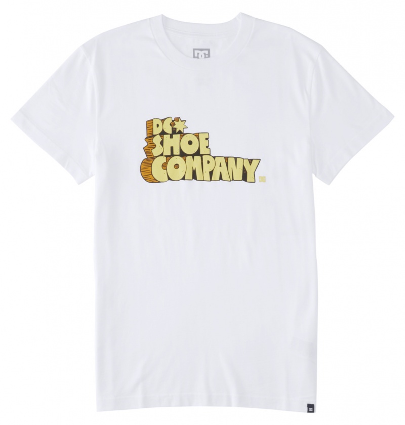 White DC Shoes Nostalgic - T-Shirt | 376VZCGND