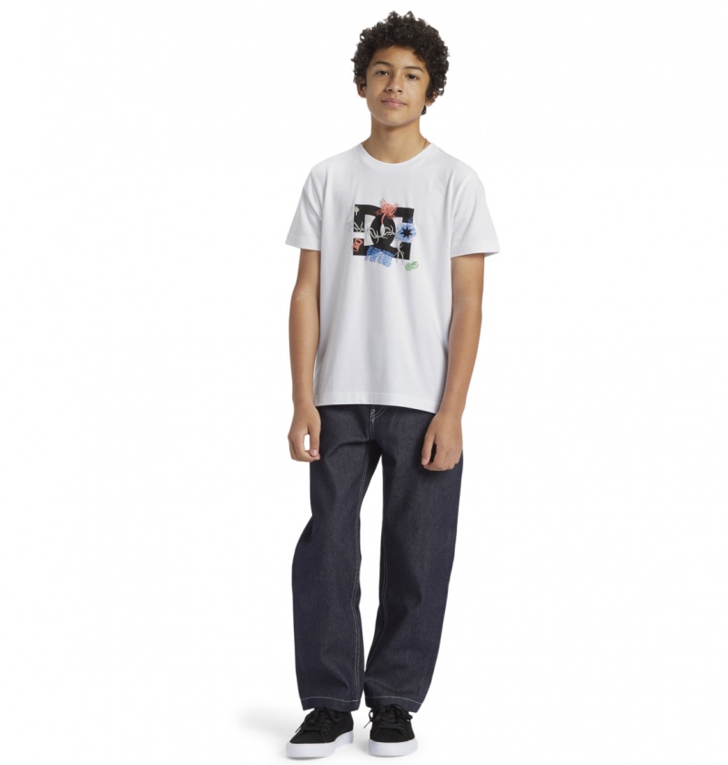 White DC Shoes Scribble - T-Shirt 8-16 | 769JWVNUT