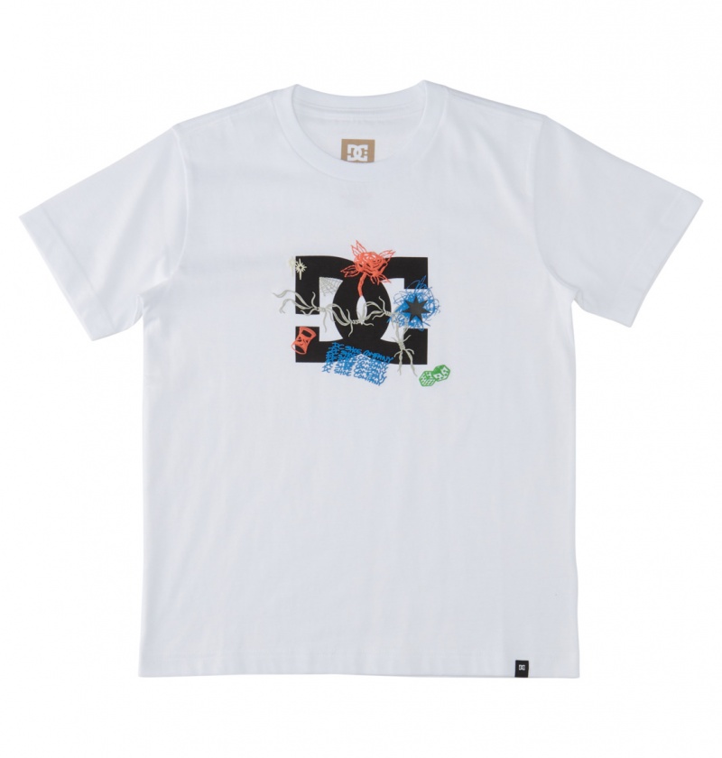 White DC Shoes Scribble - T-Shirt 8-16 | 769JWVNUT