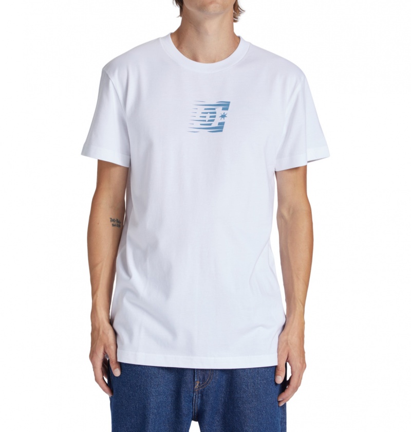 White DC Shoes Wholesale - T-Shirt | 861ZLRHYI