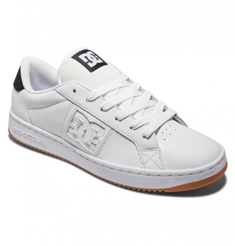 White / Black / Gum DC Shoes Striker - Leather Shoes | 140ONZDYW