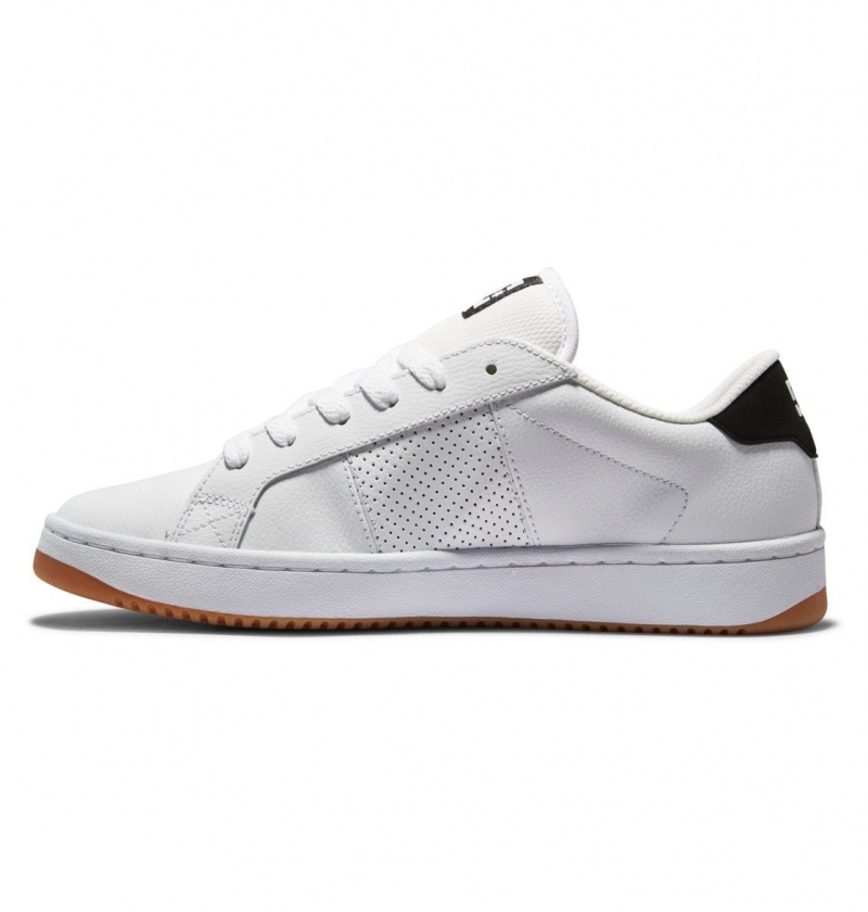 White / Black / Gum DC Shoes Striker - Leather Shoes | 140ONZDYW