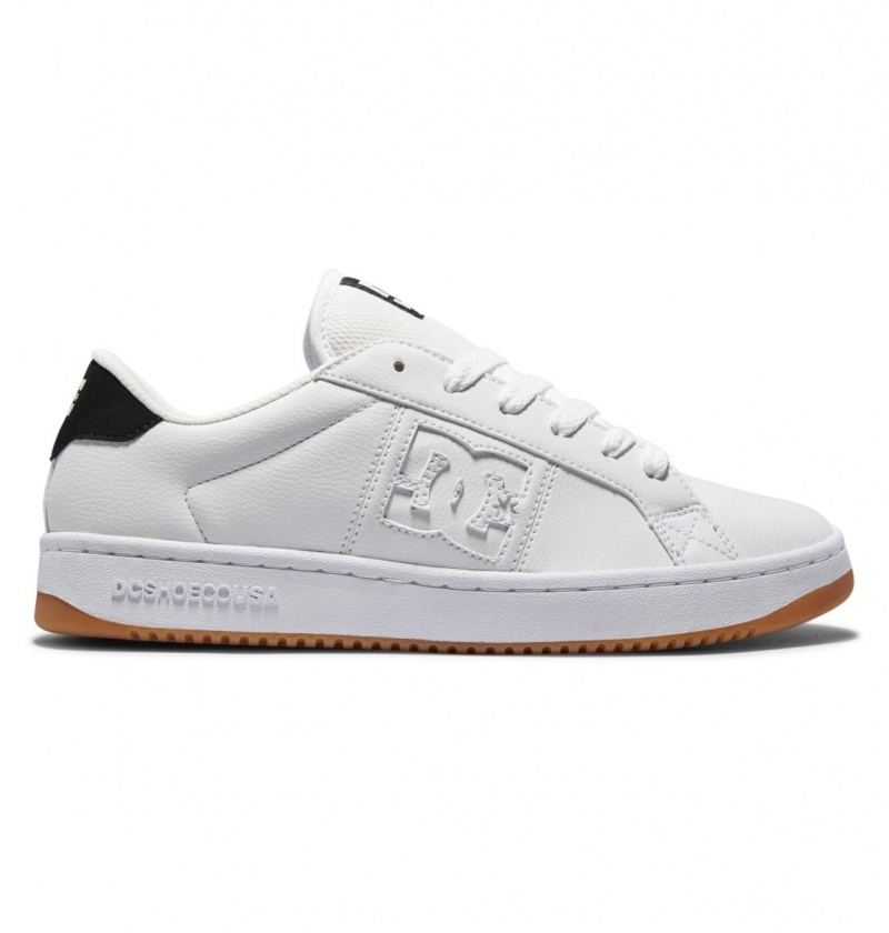 White / Black / Gum DC Shoes Striker - Leather Shoes | 140ONZDYW