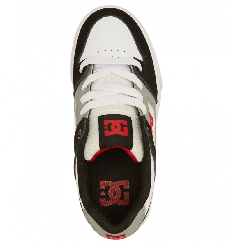 White / Black / Red DC Shoes Pure - Leather Shoes | 204NDRMKO