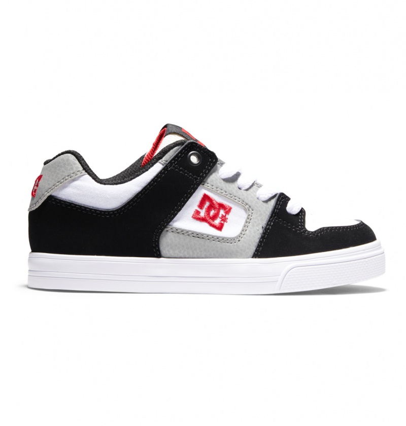 White / Black / Red DC Shoes Pure - Leather Shoes | 204NDRMKO