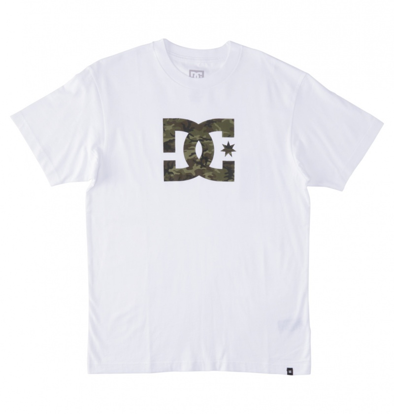 White / Camo DC Shoes DC Star Fill - Short Sleeve T-Shirt | 687JYHBLO